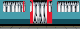 Sardine che raffigurano pendolari schiacciati dentro un treno